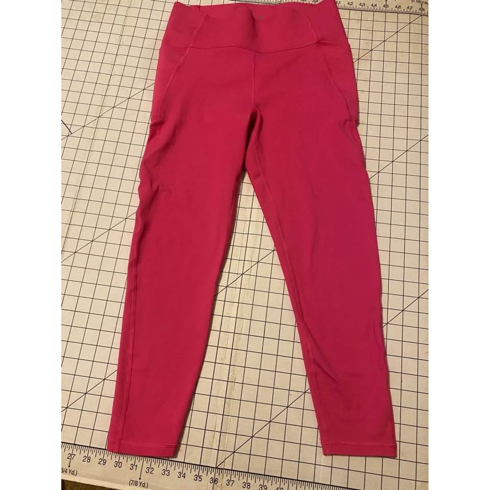 GapFit Womens sz L Pink High Waisted Athletic Leggings with Pockets